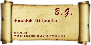 Benedek Gilberta névjegykártya